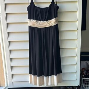 Elegant Black and Cream Dress